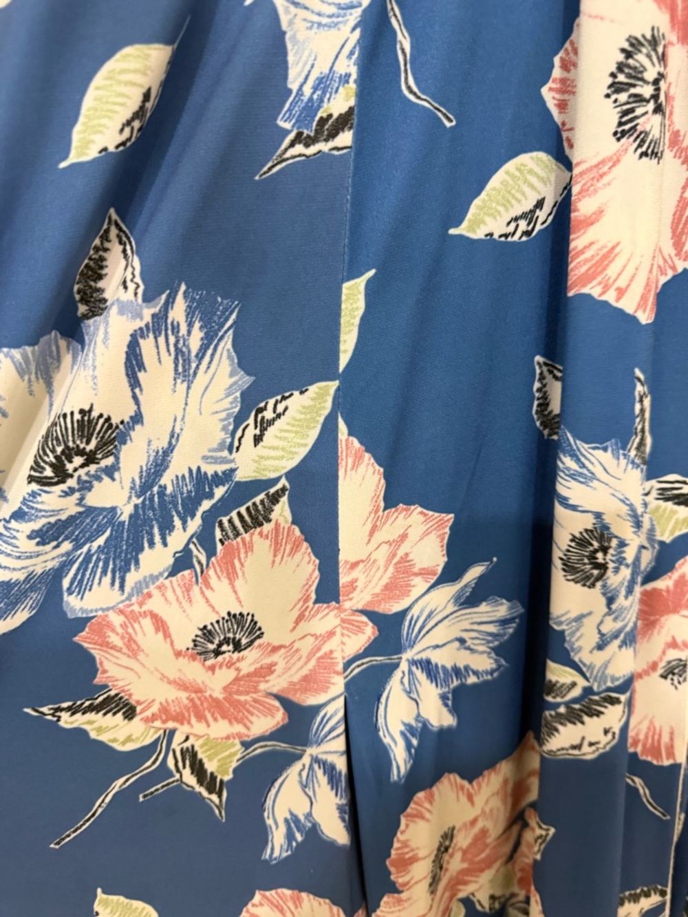 French Connection Blue Floral Wrap Maxi Dress - Picture 5 of 5